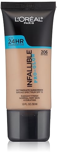 L'Oréal Paris Infallible Pro-Glow Foundation, Buff Beige, 1 fl. oz.