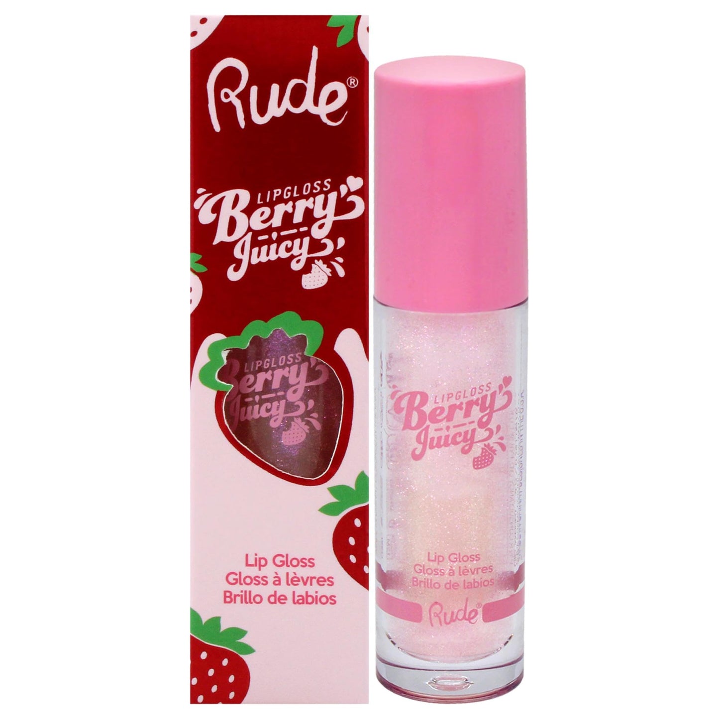 RUDE Berry Juicy Lip Gloss, Pure, 0.14 oz (Golden Hour)