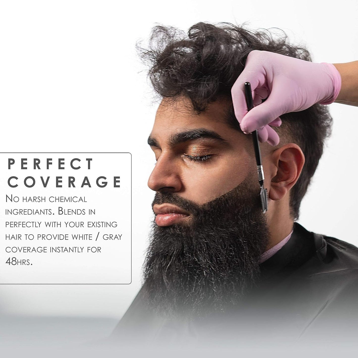 Level 3 Temporary Beard Color - for Black Hair Beards - Full Beard in Minutes - Easy to Apply and No Mixing Required L3 (4.2 Oz, 3)