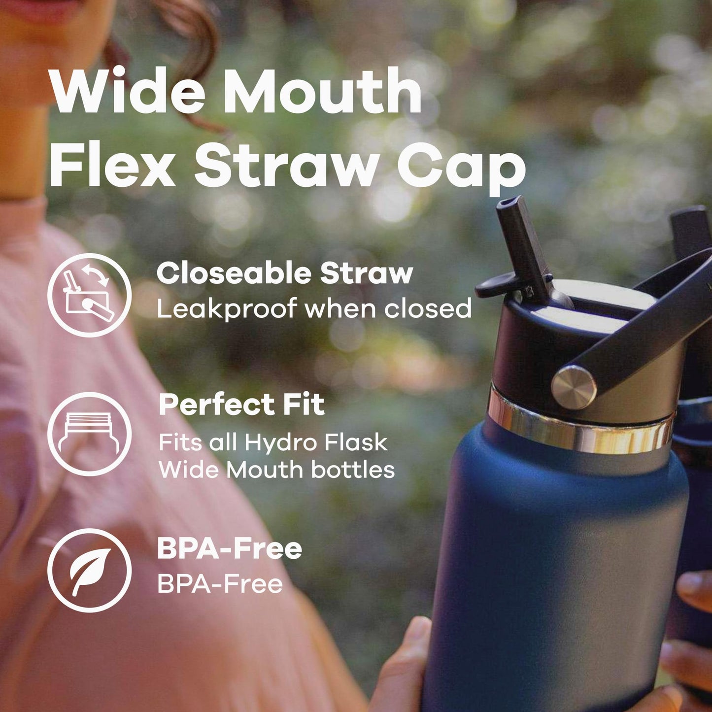 Hydro Flask Wide Mouth Lids- Accessory for Wide Mouth Water Bottle