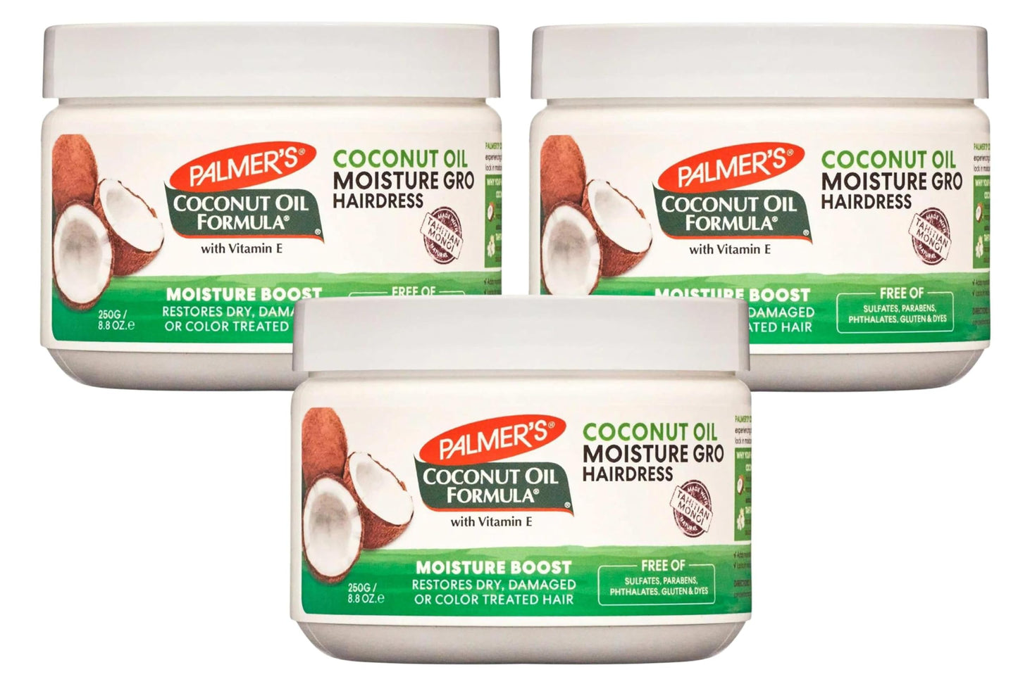 Palmer's Coconut Oil Formula Moisture Gro Hairdress, 8.8 Ounces each (Pack of 3)