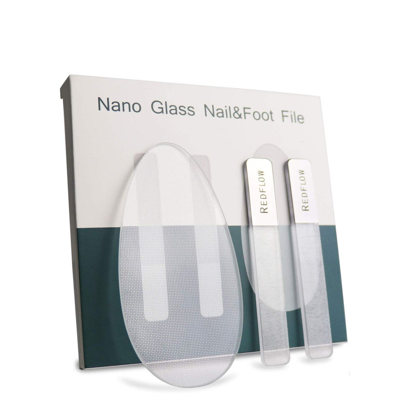 Nail File,Stainless Steel Nail File Set Contains 2 Nail Files with Anti-Slip Handle and Leather Case, Double Sided and Files Nails Easily,Nail Files Beauty and Personal Care RedFlow Default Title