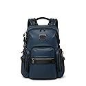 Tumi Mens Navigation Backpack Navy Coated Canvas One Size