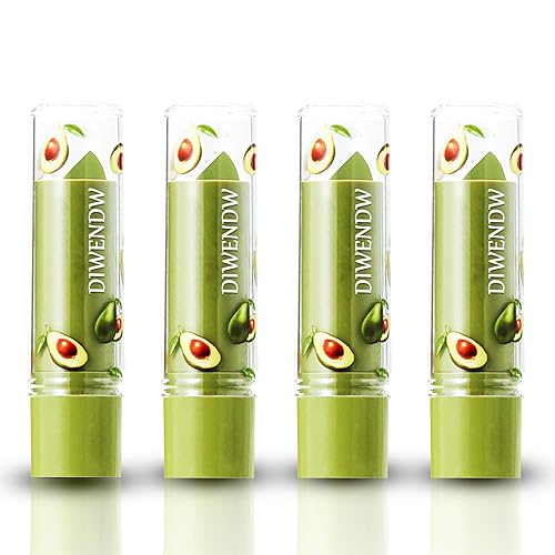 4 Pcs Avocado Color Changing Lipstick for Women,PH Mood Magic Lipstick Makeup Gift Set,Waterproof Lip Moisturizer Pigmented Long Lasting Tinted Color