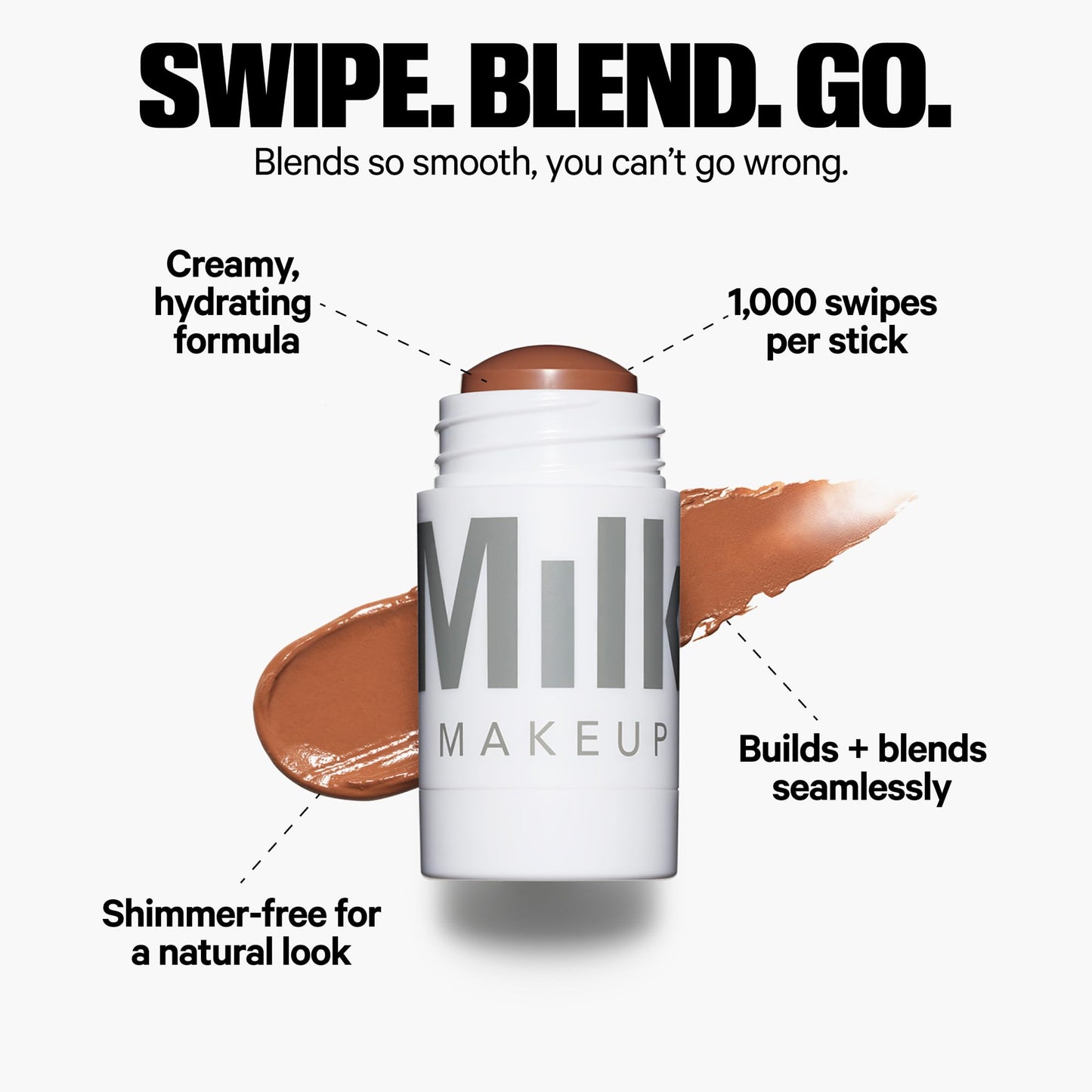 Milk Makeup Matte Bronzer - Buildable Cream Bronzer Stick with Mango Butter + Apricot Oil - Hydrating, Multi-Use Formula for a Sunkissed Glow - Baked