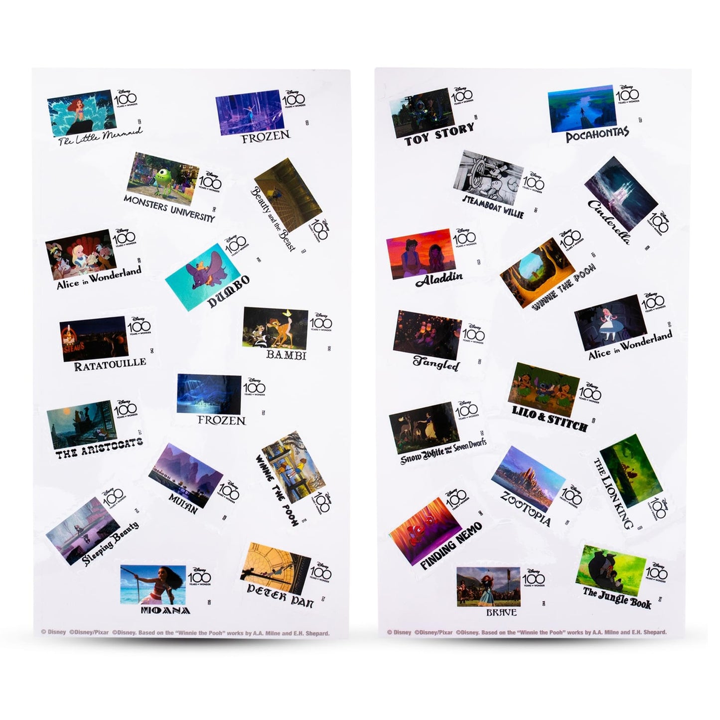 Disney 100 Years of Wonder Twist Spout Plastic Water Bottle Jug and Sticker Set For Personalizing | Holds 32 Ounces