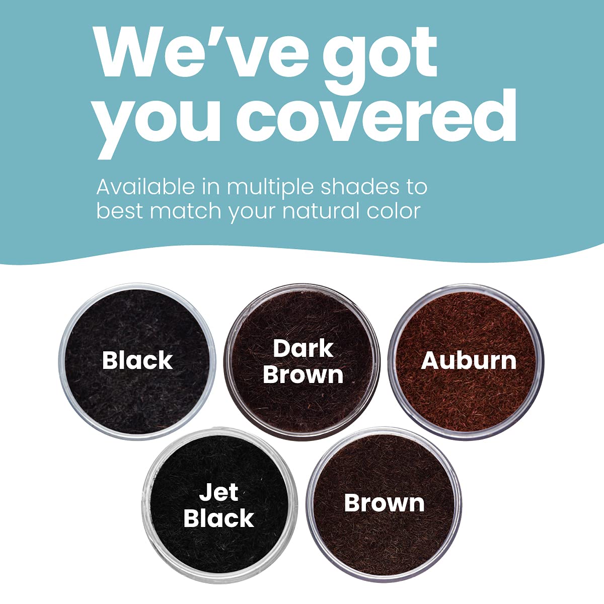 Hair Illusion Black Real Hair Fibers 18g – 100% Natural Texture, Non-Synthetic, Covers Thinning Hair & Bald Spots for Men & Women