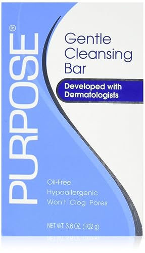 Purpose Gentle Cleansing Bar, Developed with Dermatologists, Clinically Shown To Be As Gentle As Water, All Skin Types, For Sensitive & Dry Skin