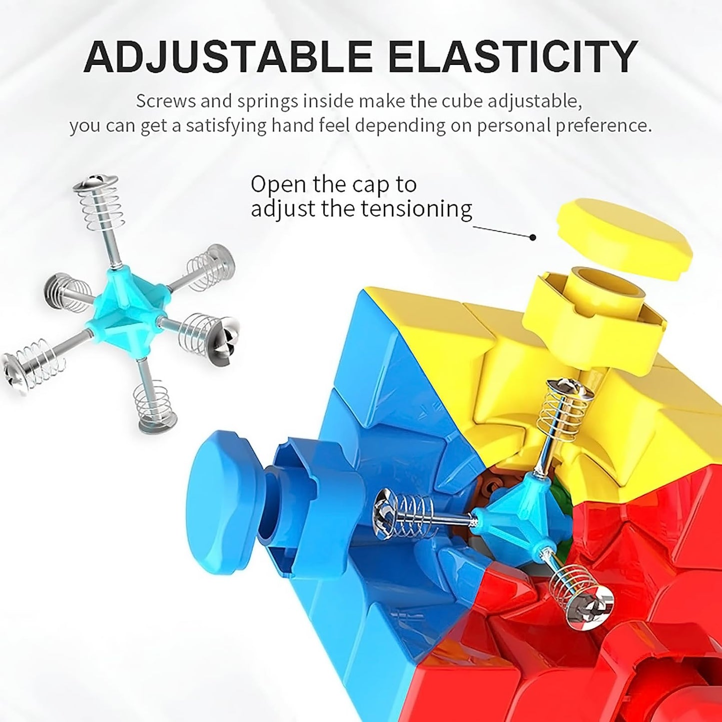 CFMOUR Speed Cube 3x3x3 – Moyu Meilong 3C Stickerless Magic Cube, Fast Smooth Turning Puzzle Toy for Kids & Adults, Travel Brain Teaser Game