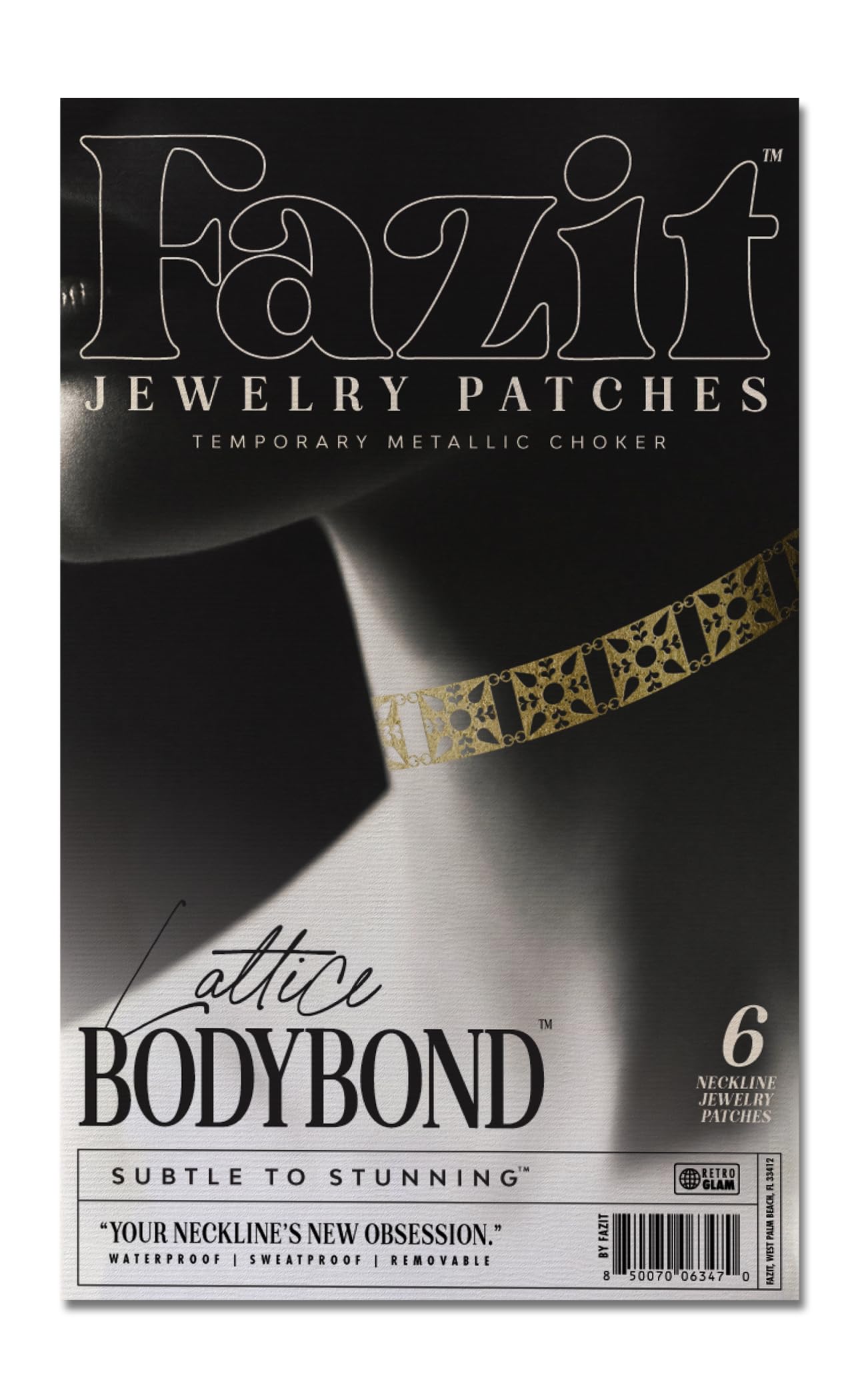Fazit Makeup Patches - Lattice Bodybond - Glow Up Make-Up Patches - Cute Glitter Makeup Accessories for Women - Cosmetic Body Glitter