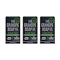 The Grandpa Soap Company Pine Tar Bar Soap for Men- Made With Pine Tar Oil, 3 in 1 Cleanser Deodorizer and Moisturizer, Dermatologist Tested, Safe
