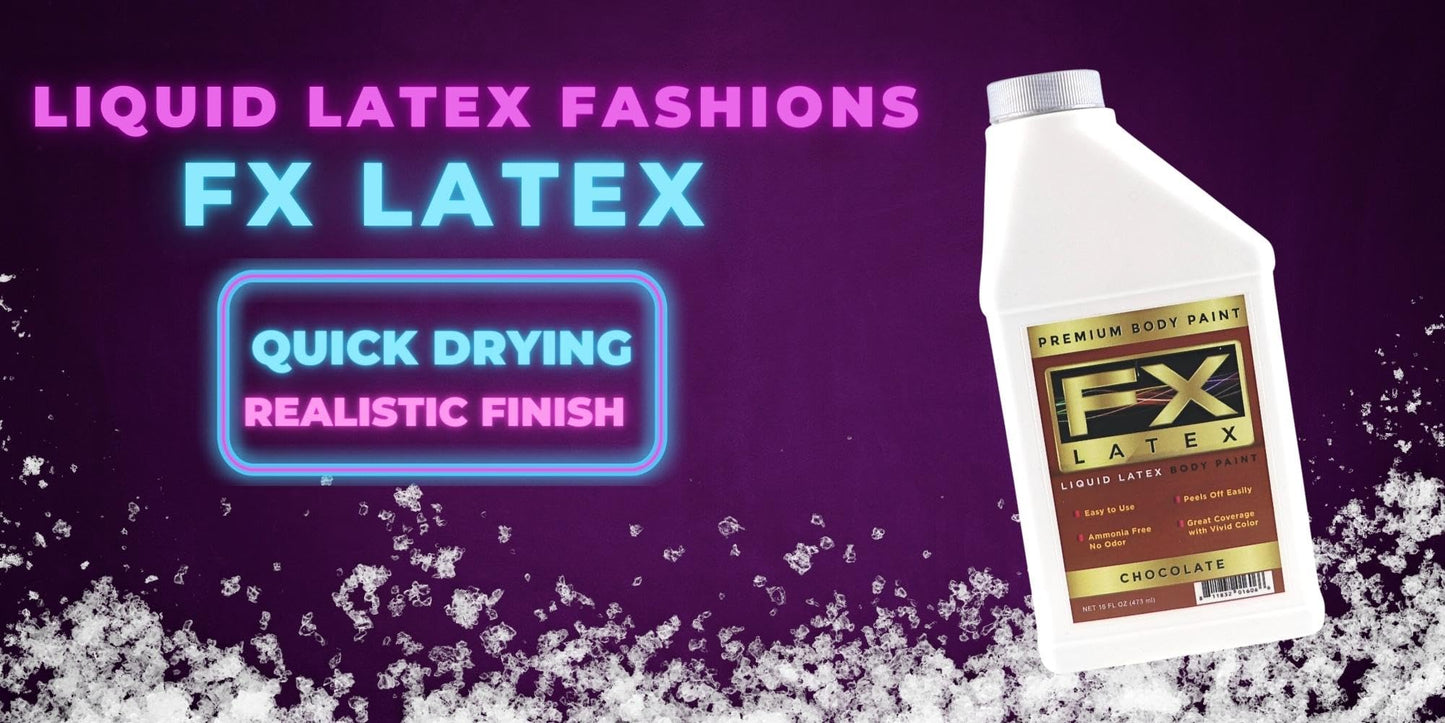 Liquid Latex - Face and Body Paint, Ammonia Free, Easy On and Off, Cosplay Makeup, Create Professional Monster, Zombie Arts 16 Oz (Chocolate)