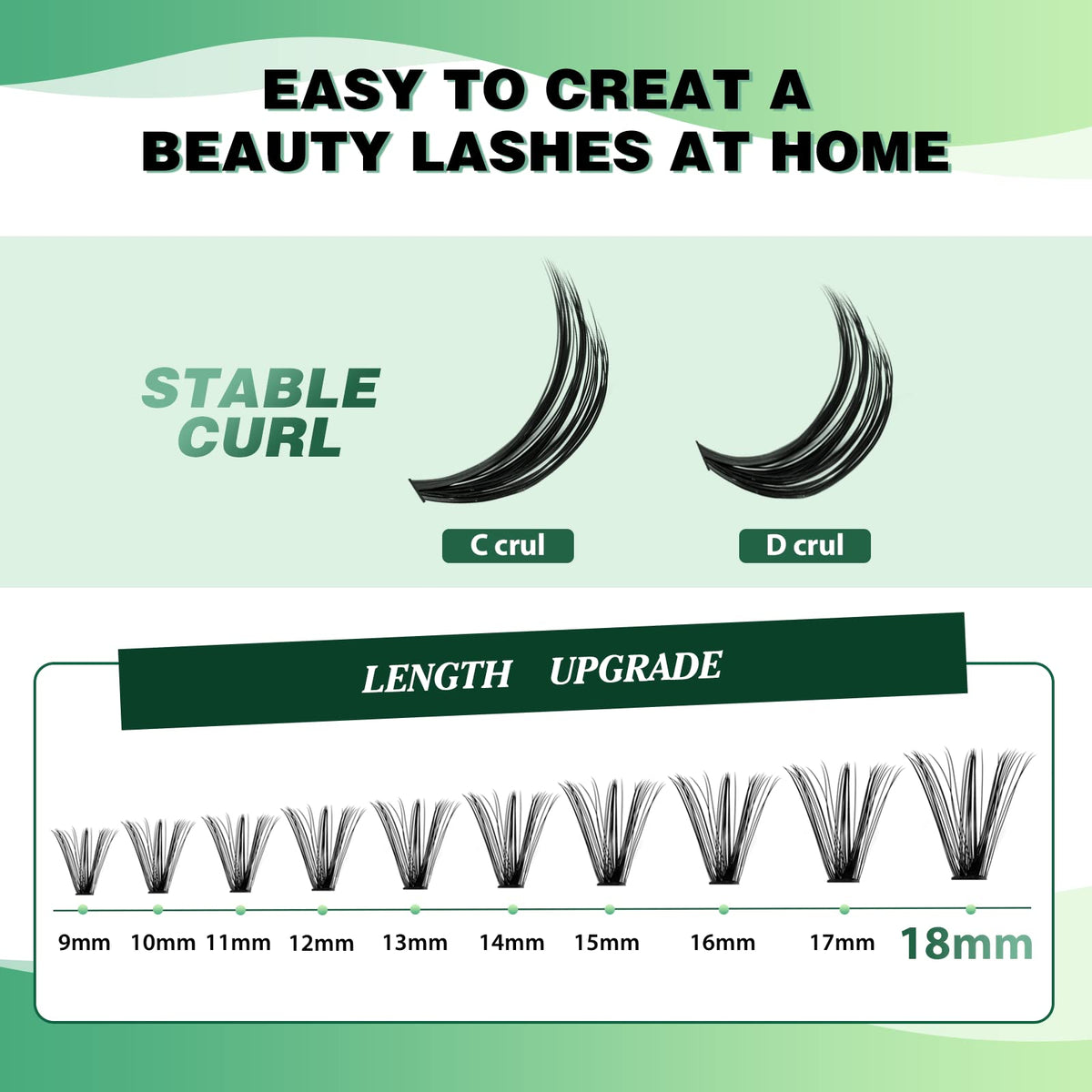 KEYYOU Lash Clusters 300pcs Individual Lashes, 40D 0.07D Curl 12mm DIY Eyelash Extension, Soft & Natural Volume Cluster Lashes with Large Tray Beauty and Personal Care KEYYOU
