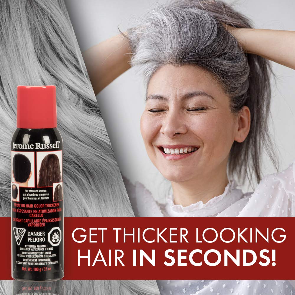 Jerome Russell Hair Color Thickener For Thinning Hair, Silver/Gray, 140 ml