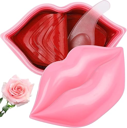 VEZE Lip Masks 20 Pcs, Mask for Dry Lip, Sheets, Collagen Skin Care, Crystal Pads Moisturizing, Anti-Wrinkle, Anti-Aging, Firms & Hydrates Lips, Sleep