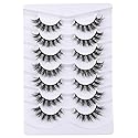 Mebver False Eyelashes Cat Eye Lashes Faux Mink Lashes Natural Look Fluffy Wispy Lashes That Look Like Extensions Pestañas Postizas D Curl Lash Strips