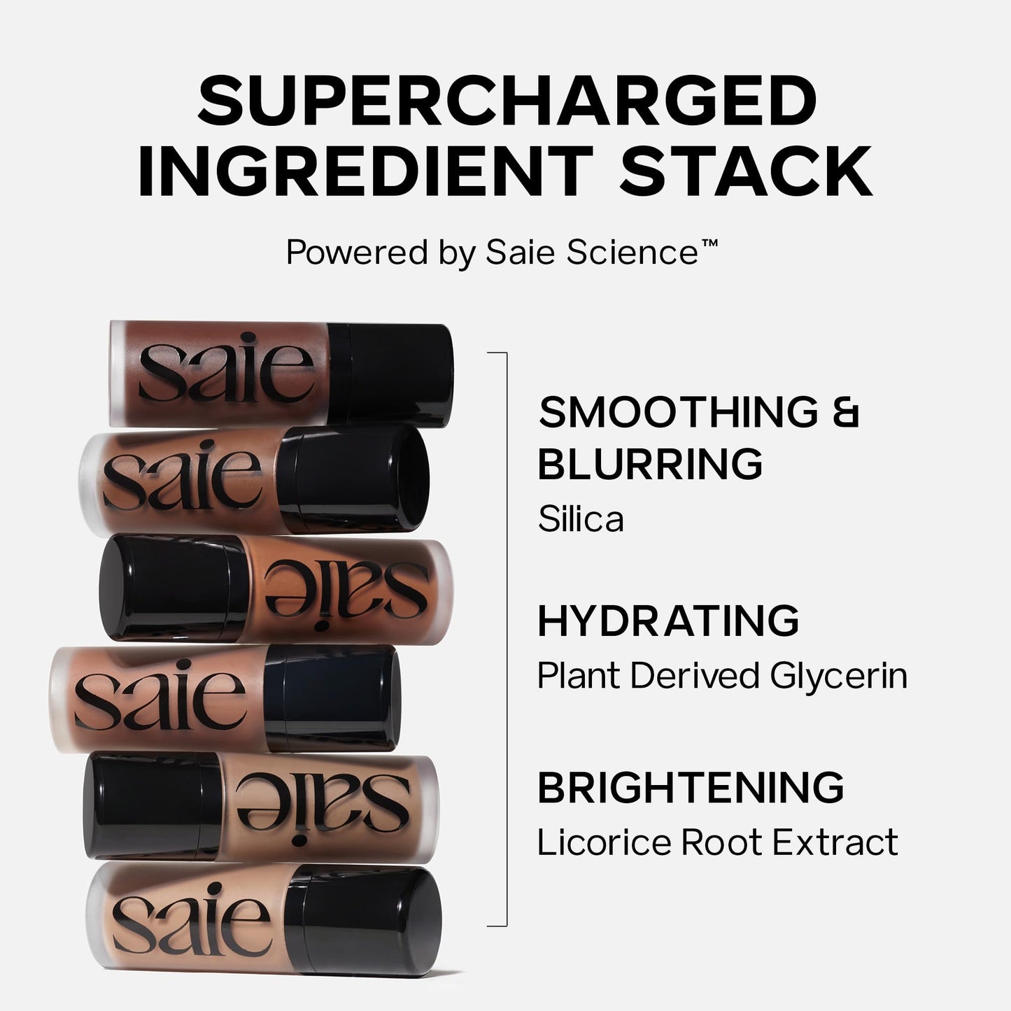 Saie Dew Bronze - Hydrating Liquid Bronzer Stick For a Sun Kissed Glow - Liquid Contour Stick Infused with Nourishing Skin Care Ingredients - Sculpted
