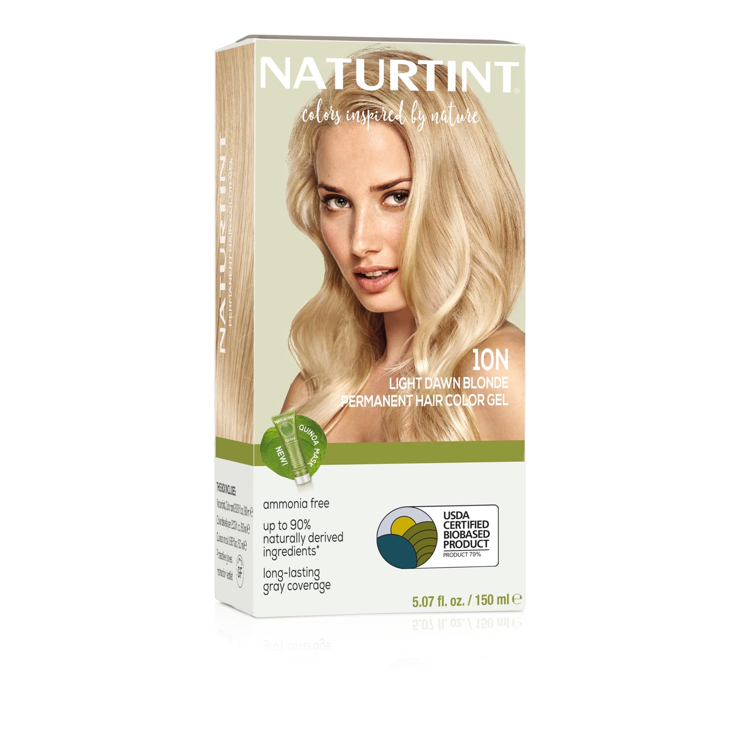 Naturtint 10N Light Dawn Blonde Permanent Hair Color (Pack of 1), Ammonia Free, Vegan, Cruelty Free, up to 100% Gray Coverage, Long Lasting Results