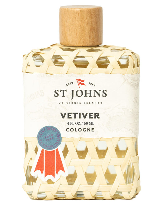 St. John Classic Vetiver Cologne | New Virgin Islands Inspired Fresh Cologne Scent | Sophisticated Cologne Fragrance for Men (4 oz)