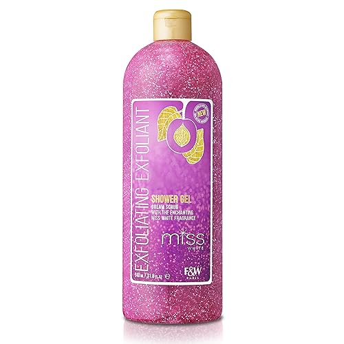 FAIR & WHITE Miss White Exfoliating Shower Gel 940ml/31.8 Fl Oz - Formulated to Exfoliate Skin, with Pomegranate and Glycerin