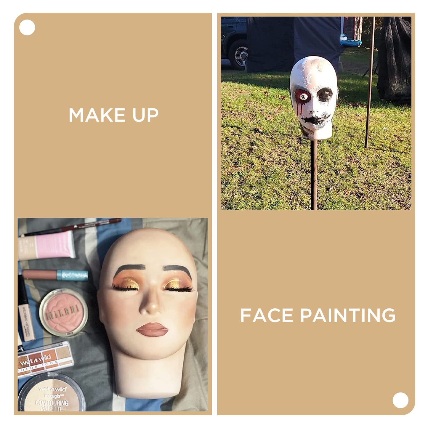 LASHVIEW Lash Mannequin Head, Practice Training Head for Make Up and Lash Extention,Cosmetology Face Head,Soft-Touch Rubber,Easy to Clean by Skincare