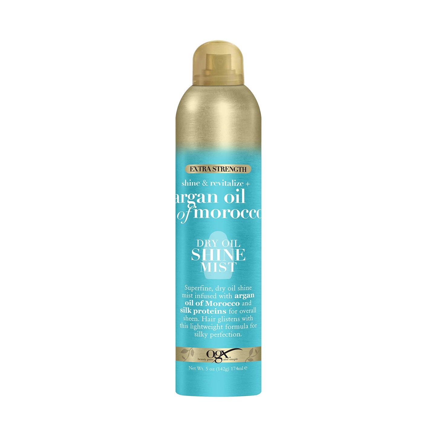 OGX Revitalize + Argan Shine Extra Strength Dry Oil Conditioning Mist with Argan Oil & Silk Proteins, Light Nourishing Hair Treatment to Soften Hair