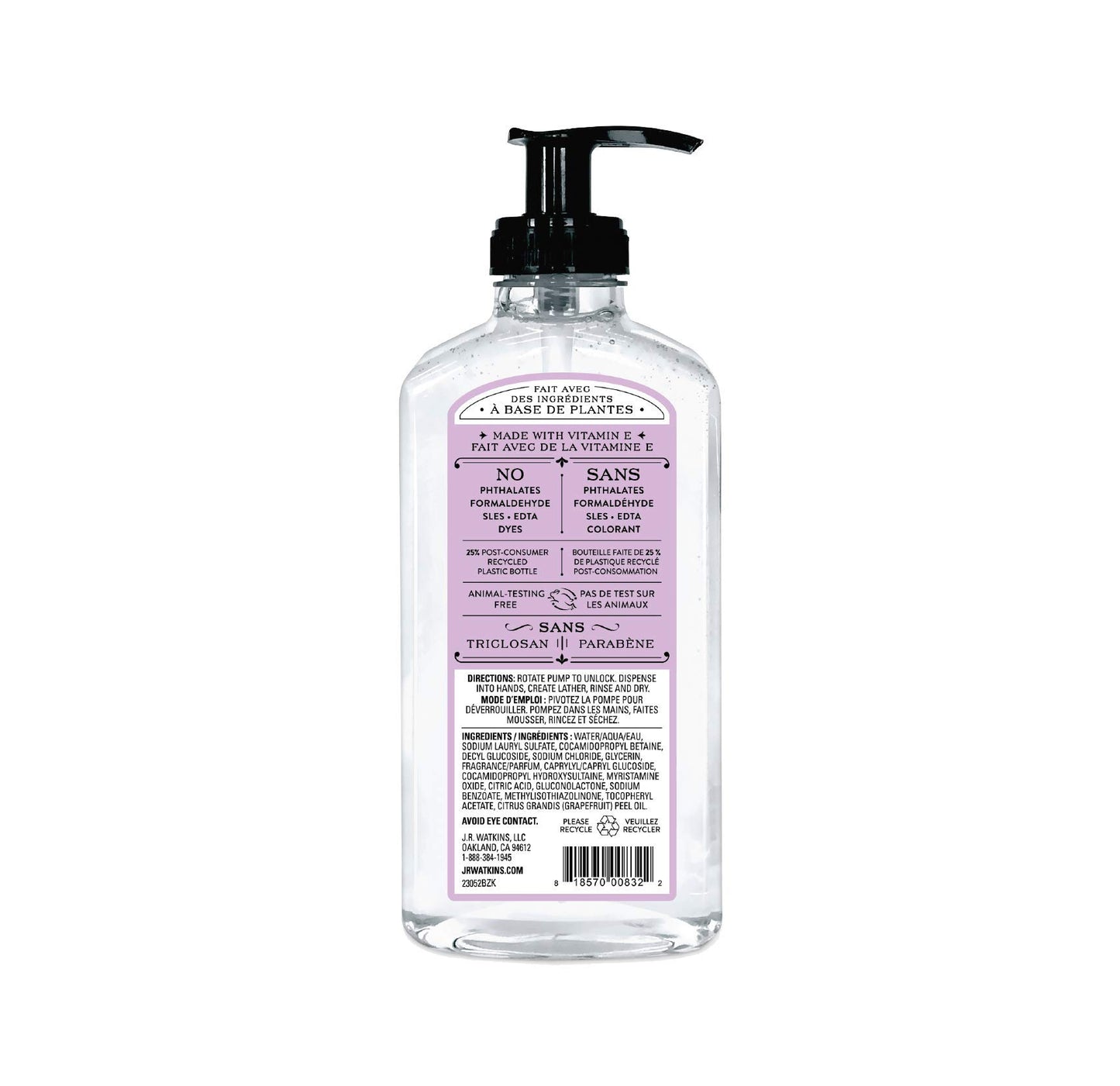 J. R. Watkins Liquid Hand Soap - Lavender - 11 Fl Oz (Pack of 2)