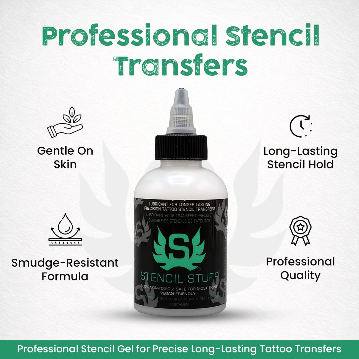 Stencil Stuff Tattoo Stencil Transfer Gel - 4oz Tattoo Stencil Transfer Solution - Vegan-Friendly Stencil Gel - Fast-Drying and Long-Lasting - Clean Beauty and Personal Care Stencil Stuff