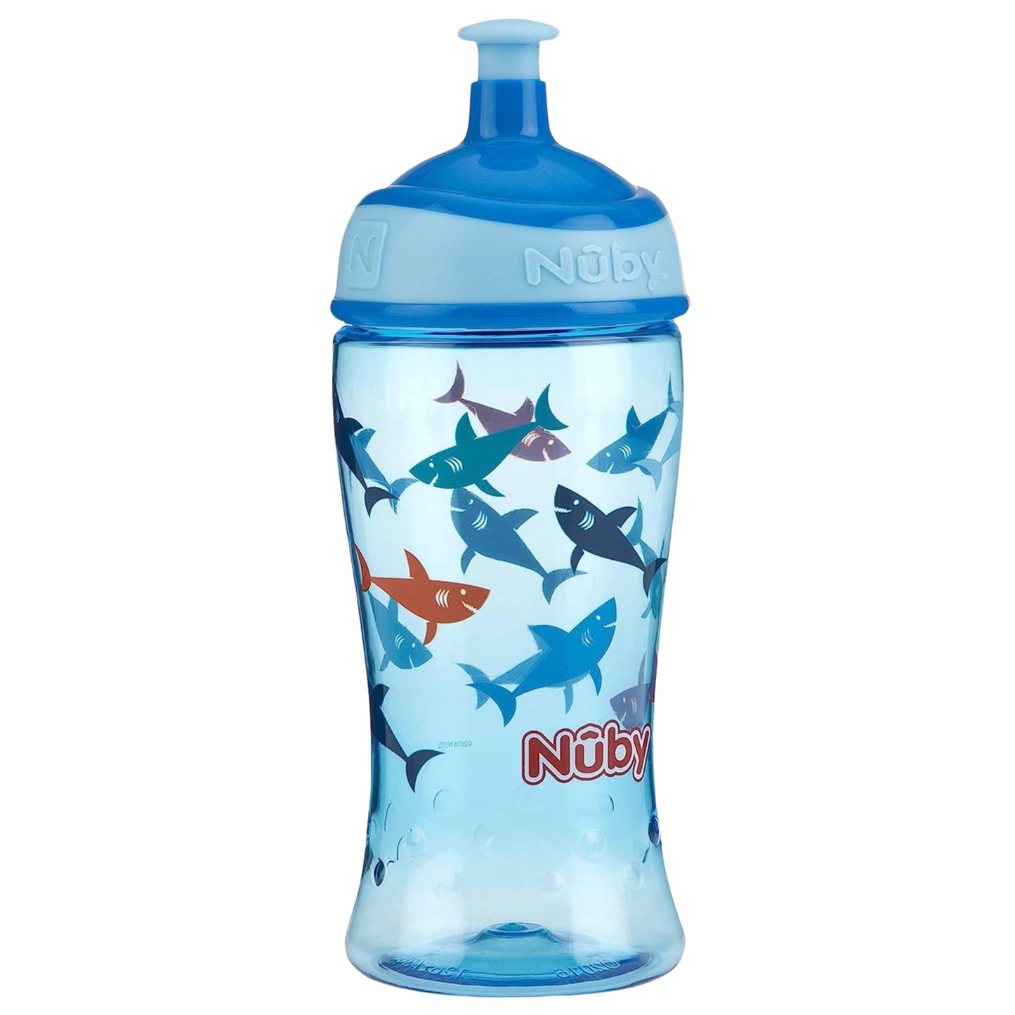 Nuby Printed Kids Pop Up Sipper Water Bottle, Colors May Vary, 1 Pack, 12 Oz., Multi