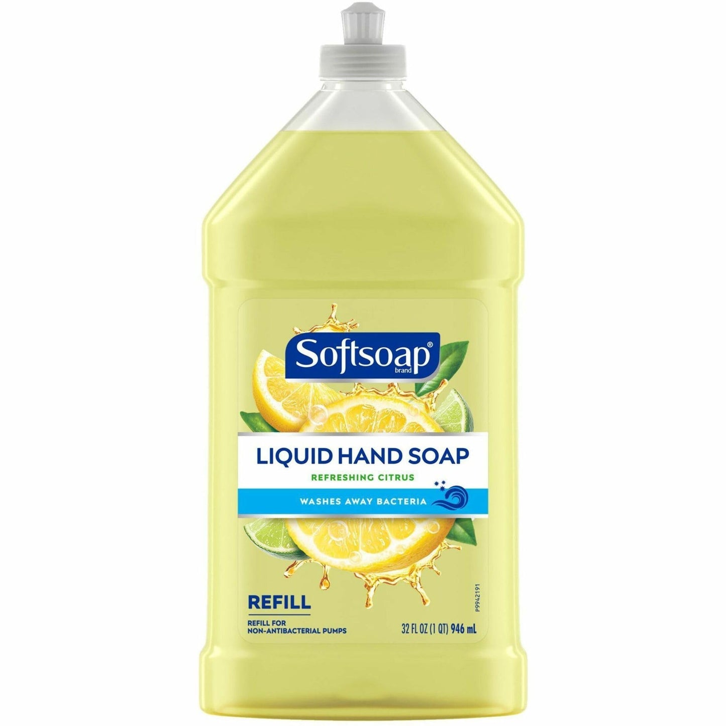 Softsoap Liquid Hand Soap Refill Refreshing Scent Pour Bottle, Yellow, Citrus, 32 Fl Oz