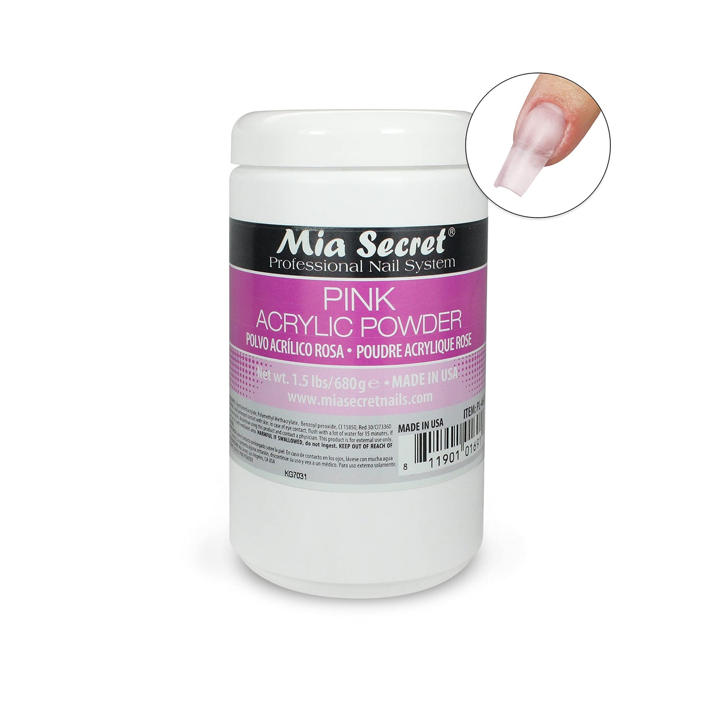 Mia Secret pink Acrylic Powder 1.5 lbs - Made in USA Beauty & Personal Care Mia Secret