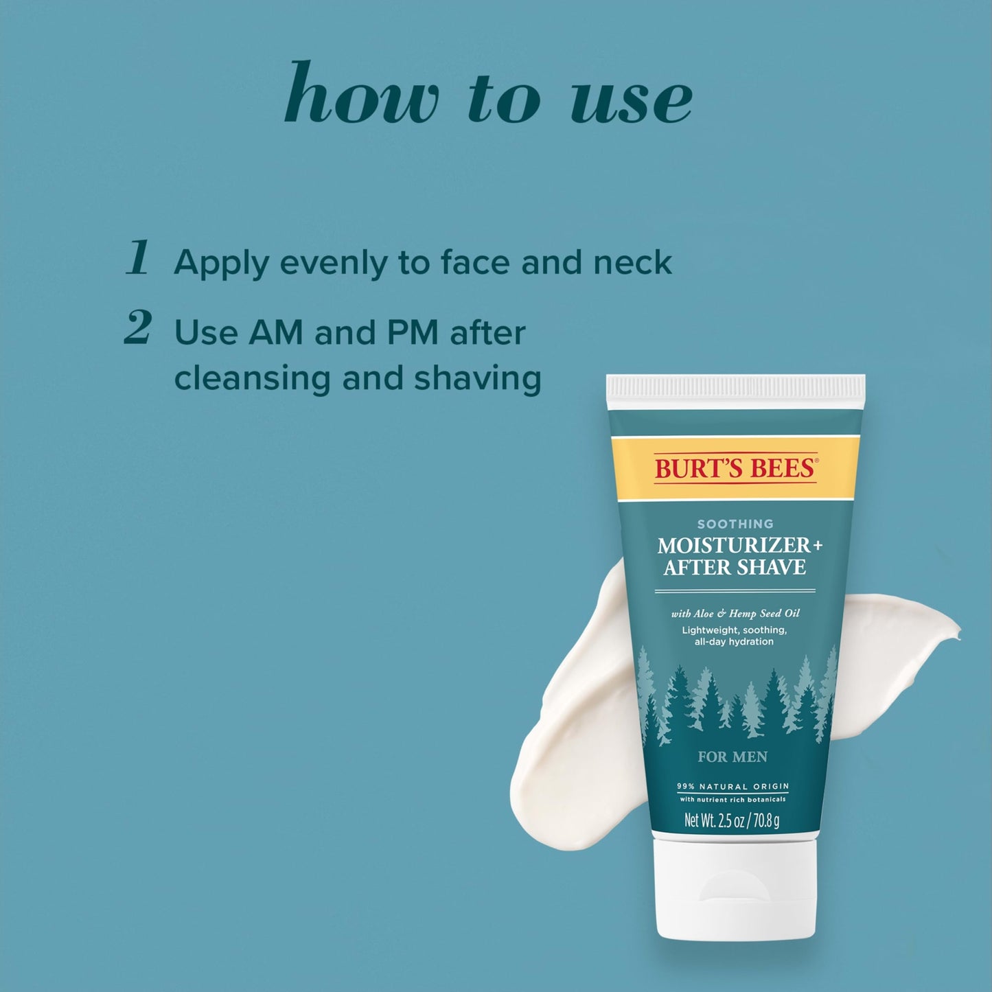 Burts Bees Soothing Moisturizer Plus After Shave Men 2.5 oz