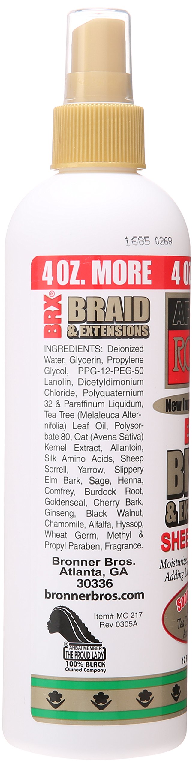 African Royale BRX Braid and Extensions Sheen Spray, 12 oz (Pack of 3)