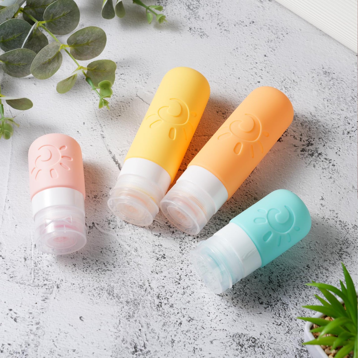 Zafit 18 Pack travel Bottles for Toiletries, TSA Approved Silicone Travel Containers Leak Proof Refillable Travel Accessories for Shampoo Conditioner Beauty and Personal Care Zafit
