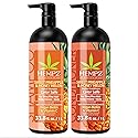 HEMPZ Hair Shampoo & Conditioner Set - Sweet Pineapple & Honey Melon Scent for Thin/Fine Dry, Damaged and Color Treated Hair, Hydrating, Softening
