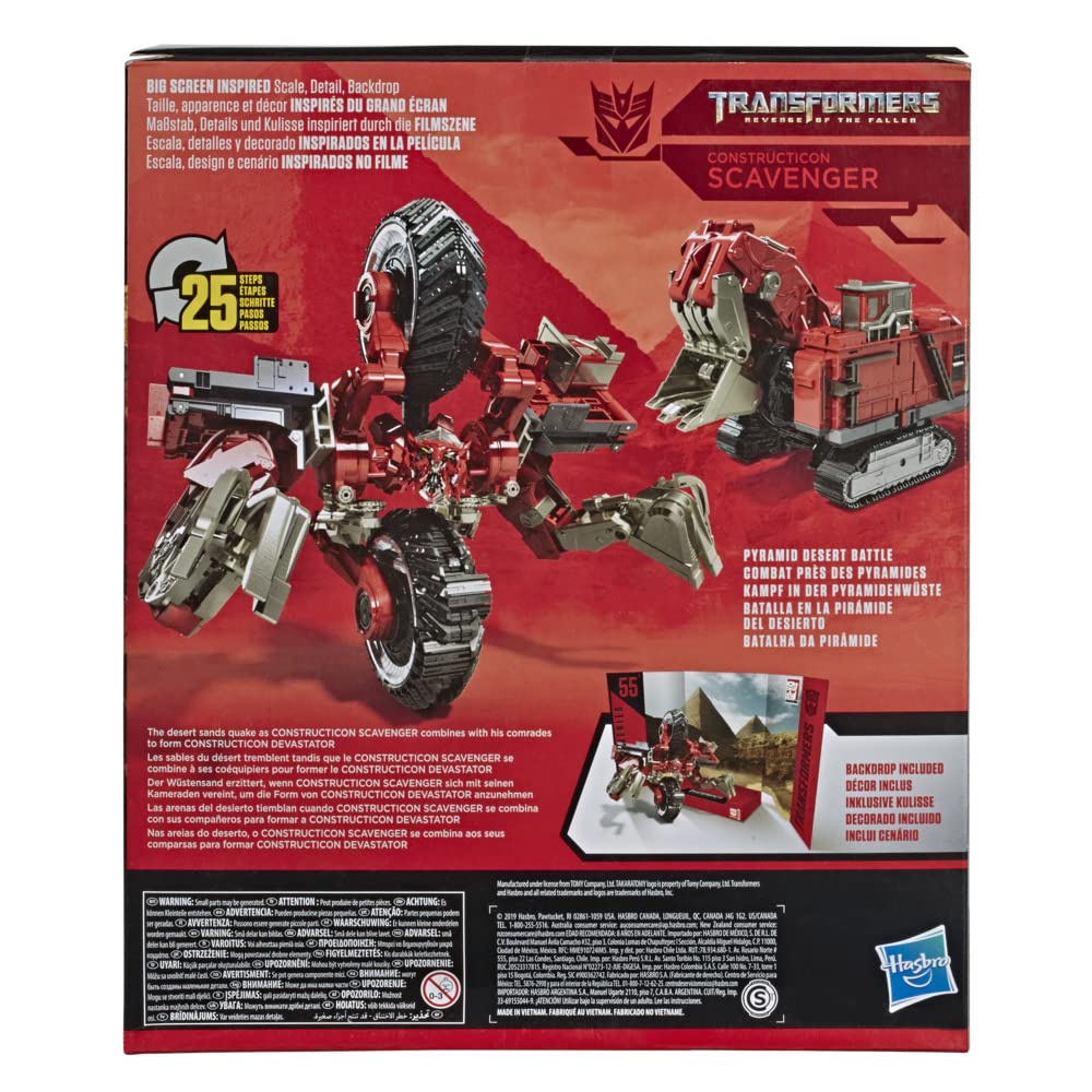 Transformers Toys Studio Series 55 Leader Class Revenge of The Fallen Constructicon Scavenger Action Figure - Kids Ages 8 & Up, 8.5"