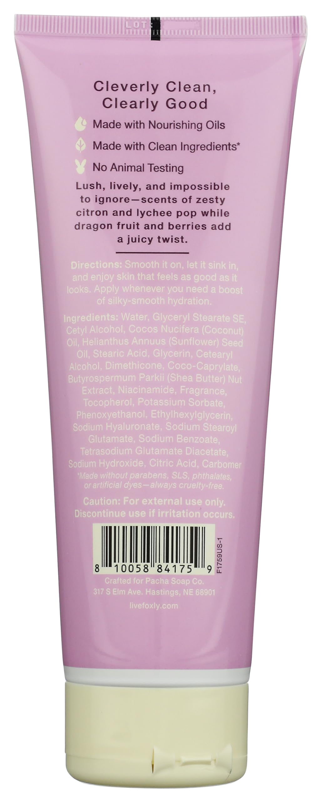 Foxly Dragon Fruit Body Lotion, 8 FZ