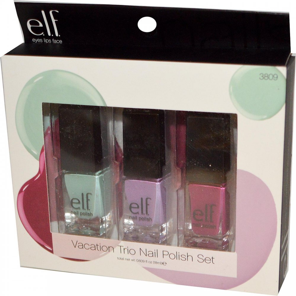 e.l.f. 3 Piece Nail Polish Set, Vacation Trio