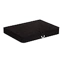 Mele and Co Cameron Plush Fabric Jewelry Box in Black