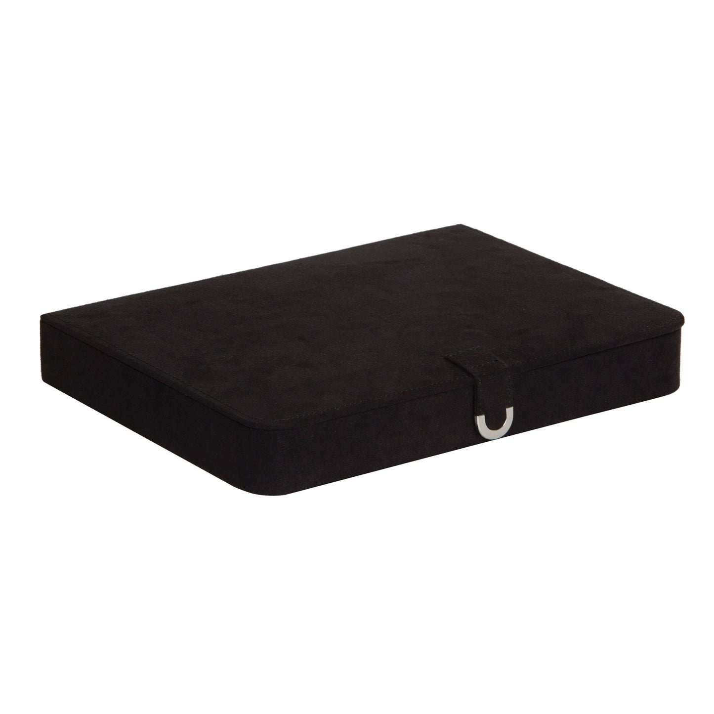 Mele and Co Cameron Plush Fabric Jewelry Box in Black