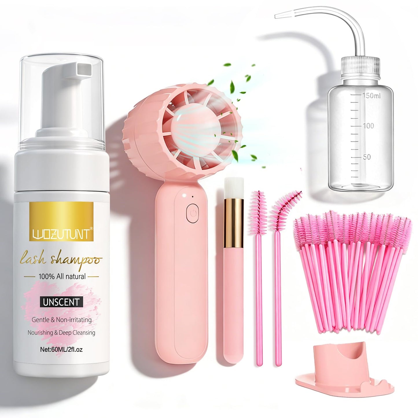 Eyelash Extension Cleanser Lash Mousse Lash Shampoo for Extensions, USB Mini Portable Fan Rechargeable Electric Handheld Air Conditioning (lash Beauty and Personal Care WOZUTUNT Default Title