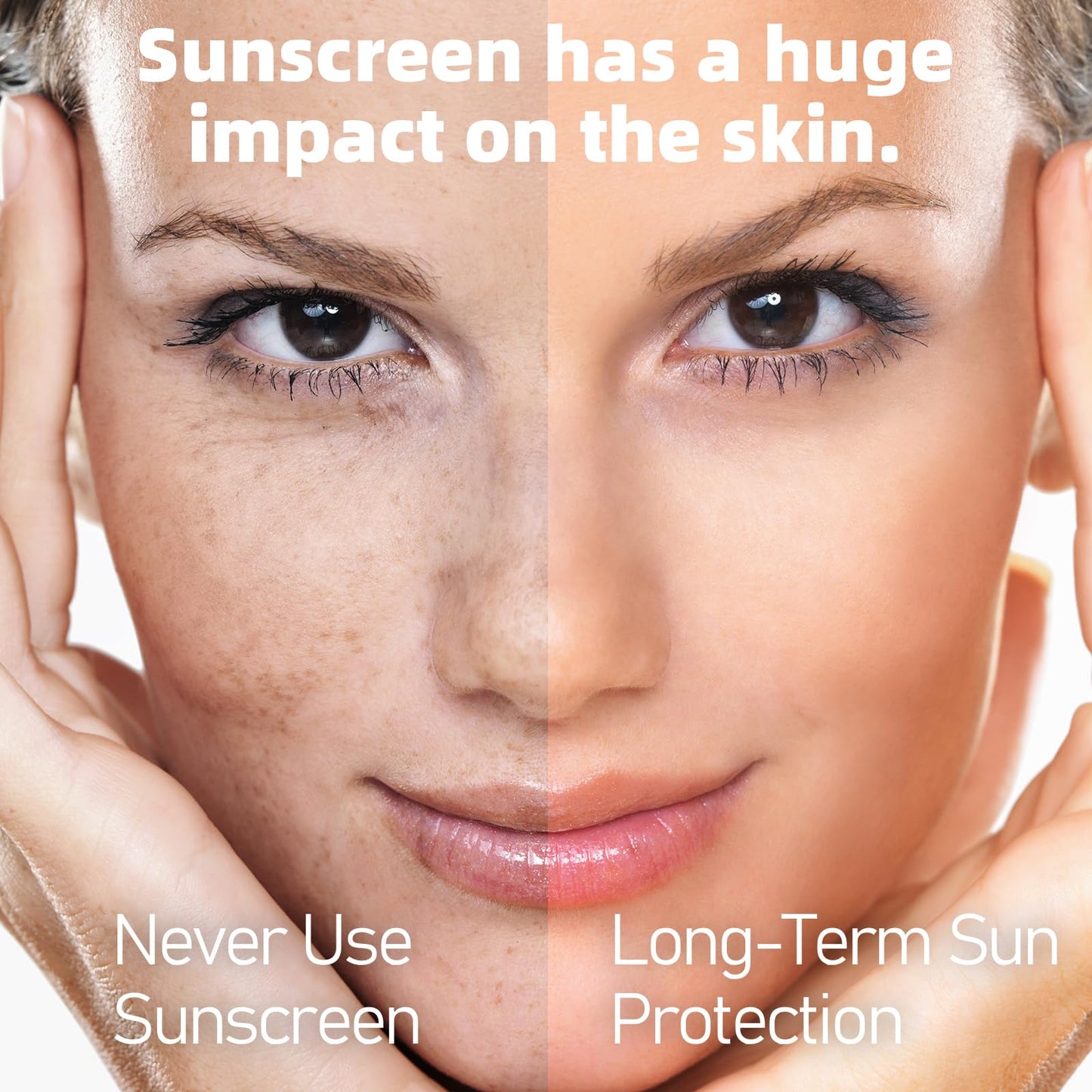 VGO Clear Face Sunscreen SPF 50, Hydrating Sun Essence Leaves No Sticky Feeling Travel Size Sunscreen Against UVA and UVB Rays 50ml / 1.7oz