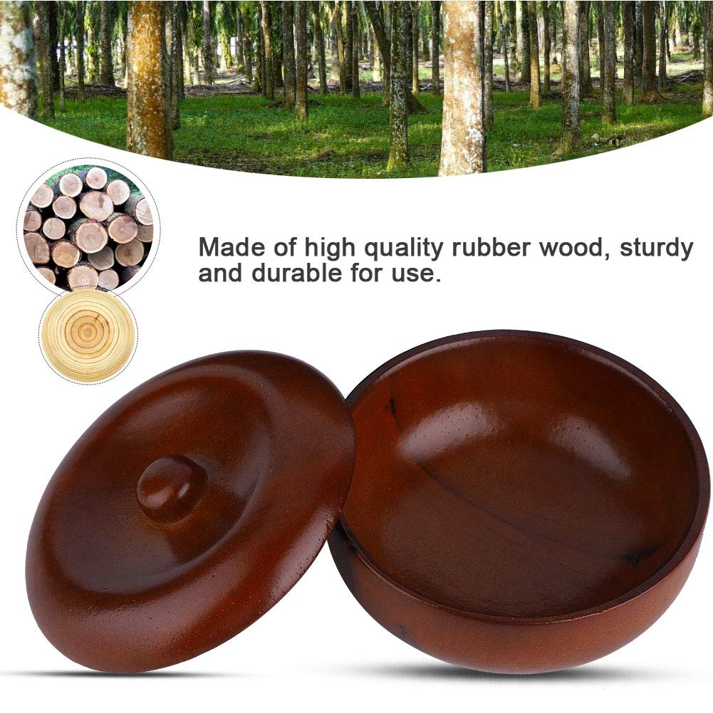 Buachois Wooden Shaving Soap Bowl with Lid, Durable Portable Traditional Wet Shaving Bowl for Cream and Soap, Easy to Clean, Travel Size Beauty and Personal Care Buachois
