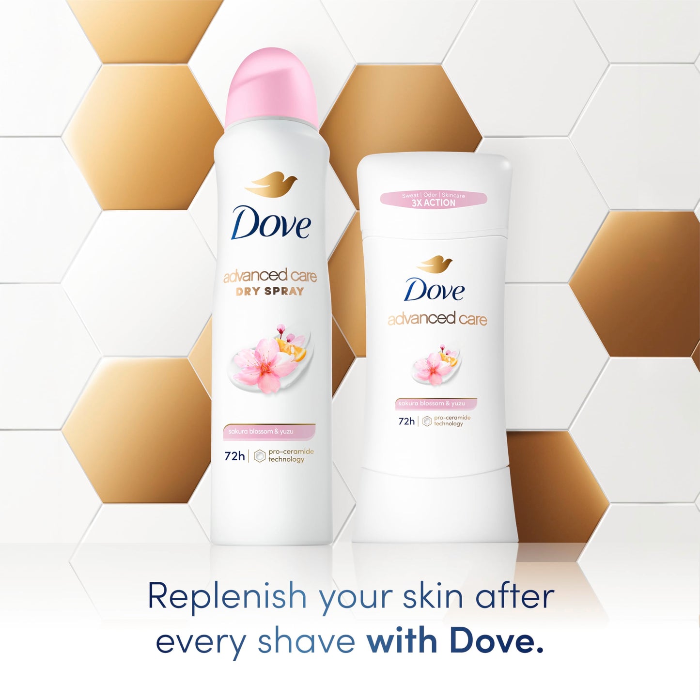 Dove Advanced Care Antiperspirant Deodorant for Women Sakura Blossom & Yuzu 3 pack 72 hour sweat and odor protection 2.6 oz Beauty and Personal Care Dove