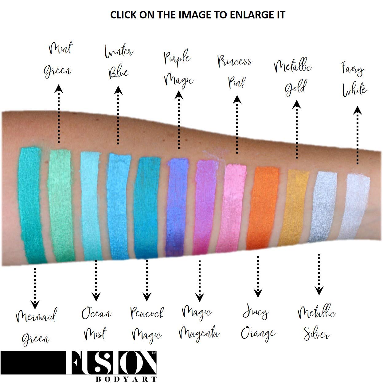 Fusion Body Art Pro Face Paint | Pearl Princess Pink (25gm), Professional Quality Water Activated Shimmery Face & Body Paint Supplies Single Metallic