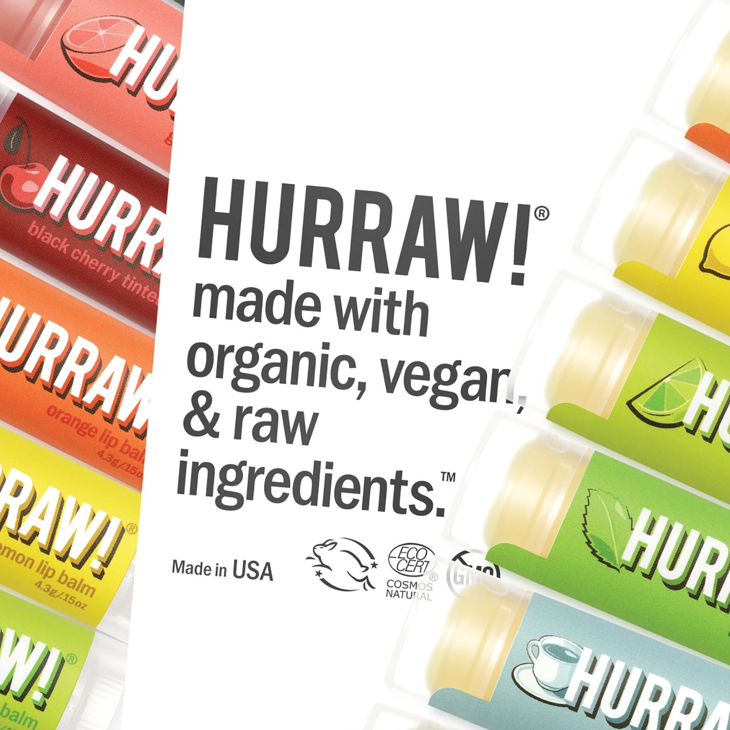 Hurraw! Apple Lip Balm, 3 Pack: Organic, Certified Vegan, Cruelty and Gluten Free. Non-GMO, 100% Natural Ingredients. Bee, Shea, Soy and Palm Free.