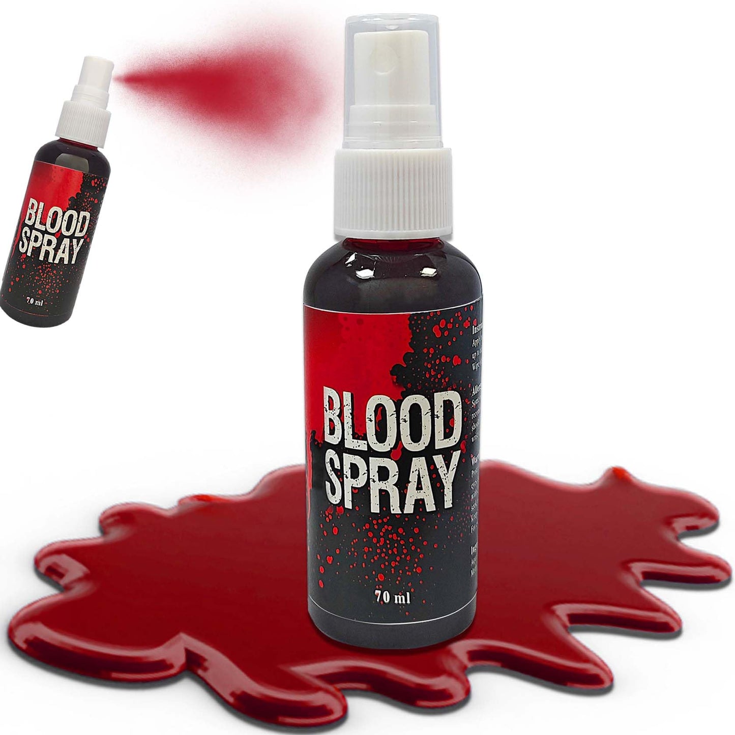 Fake Blood Spray,2.46 oz Fake Blood Makeup,Halloween Liquid Fake Blood Washable Splatter SFX Makeup Kit,Suitable for Clothes Zombie Vampire Halloween