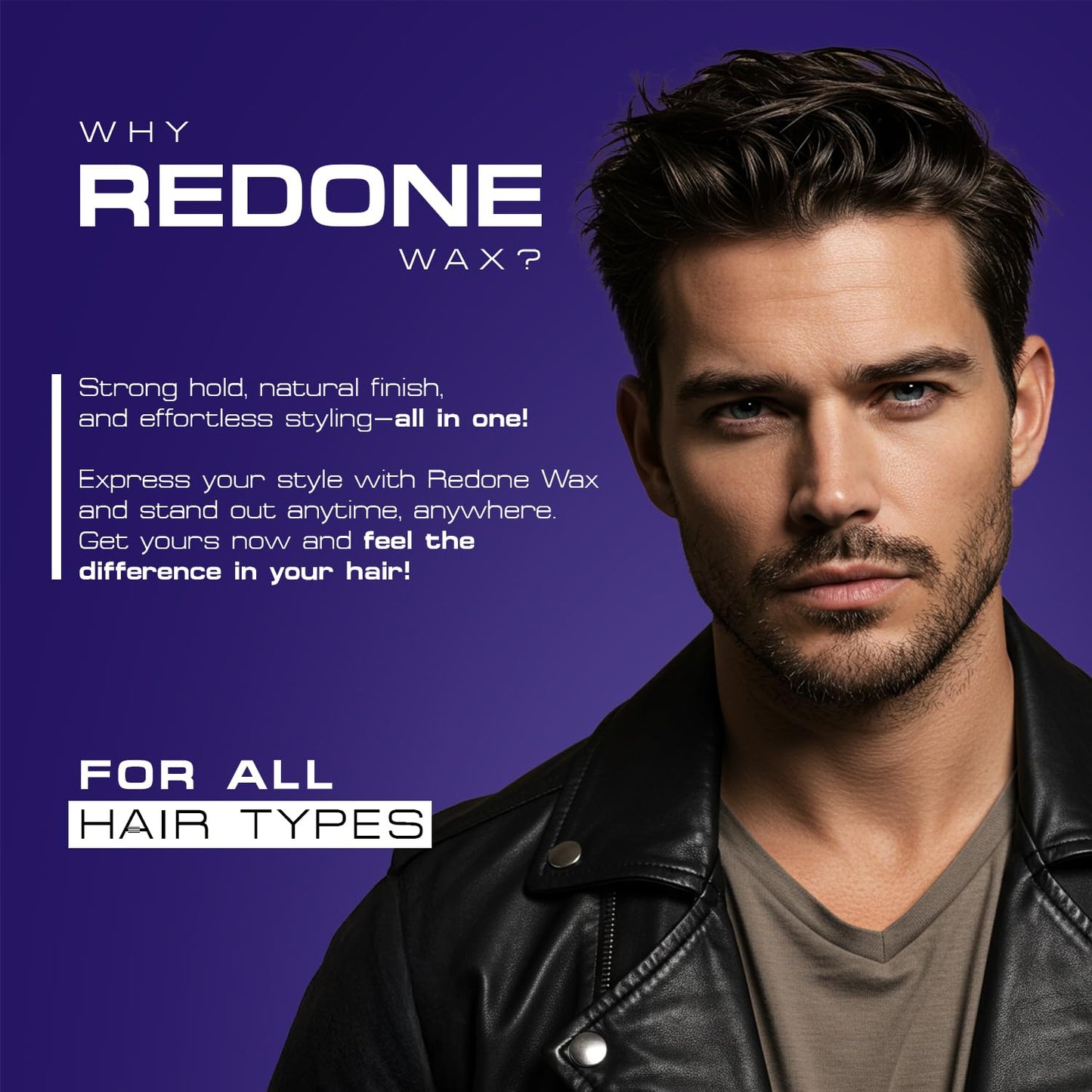 Redone Hair Styling Wax Violetta 150ml | Strong Hold & High Shine Gel Wax for Men & Women | Lavender Scent | Long Lasting Edge Control & Wet Look Hair