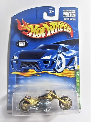 Mattel Hot Wheels 2001 Treasure Hunt 1:64 Scale Gold Blast Lane 5/12 Die Cast Motorcycle #005