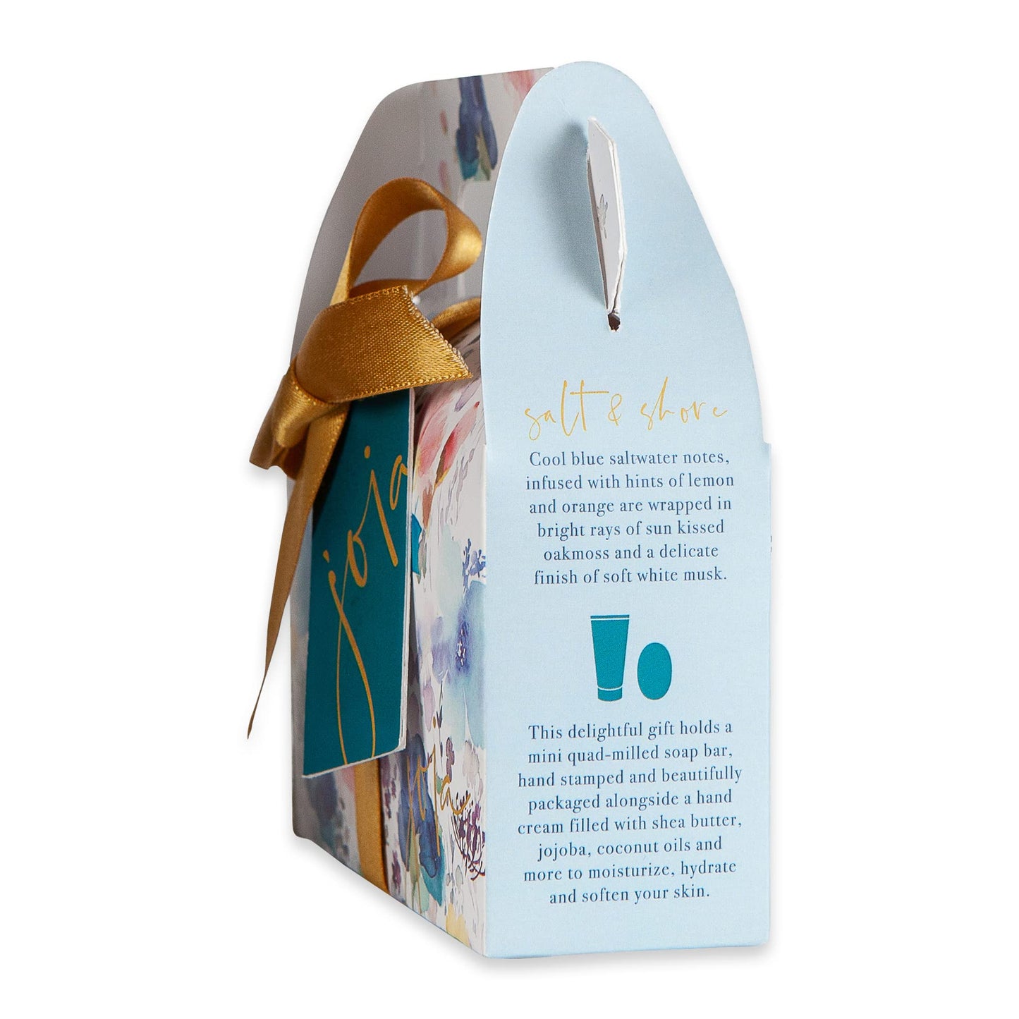 European Soaps Joia Winter/Spring Scented Moisturizing Gift Set, Bar Soap and Shea Butter Hand Cream, Sea & Shore, 2.4 Fl Oz